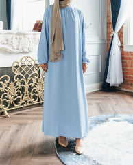 Powder Blue Blouse Abaya