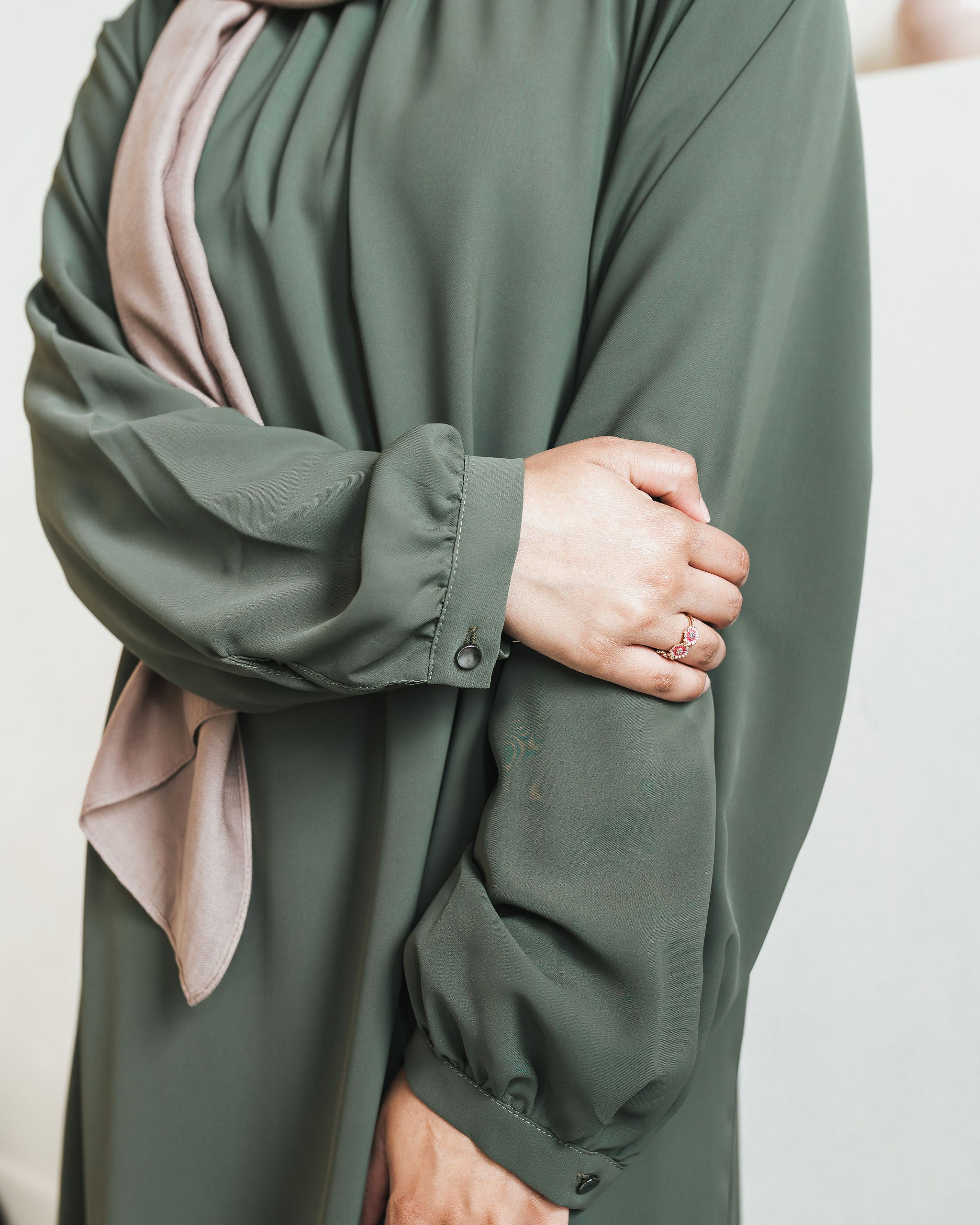 Olive Green Blouse Abaya