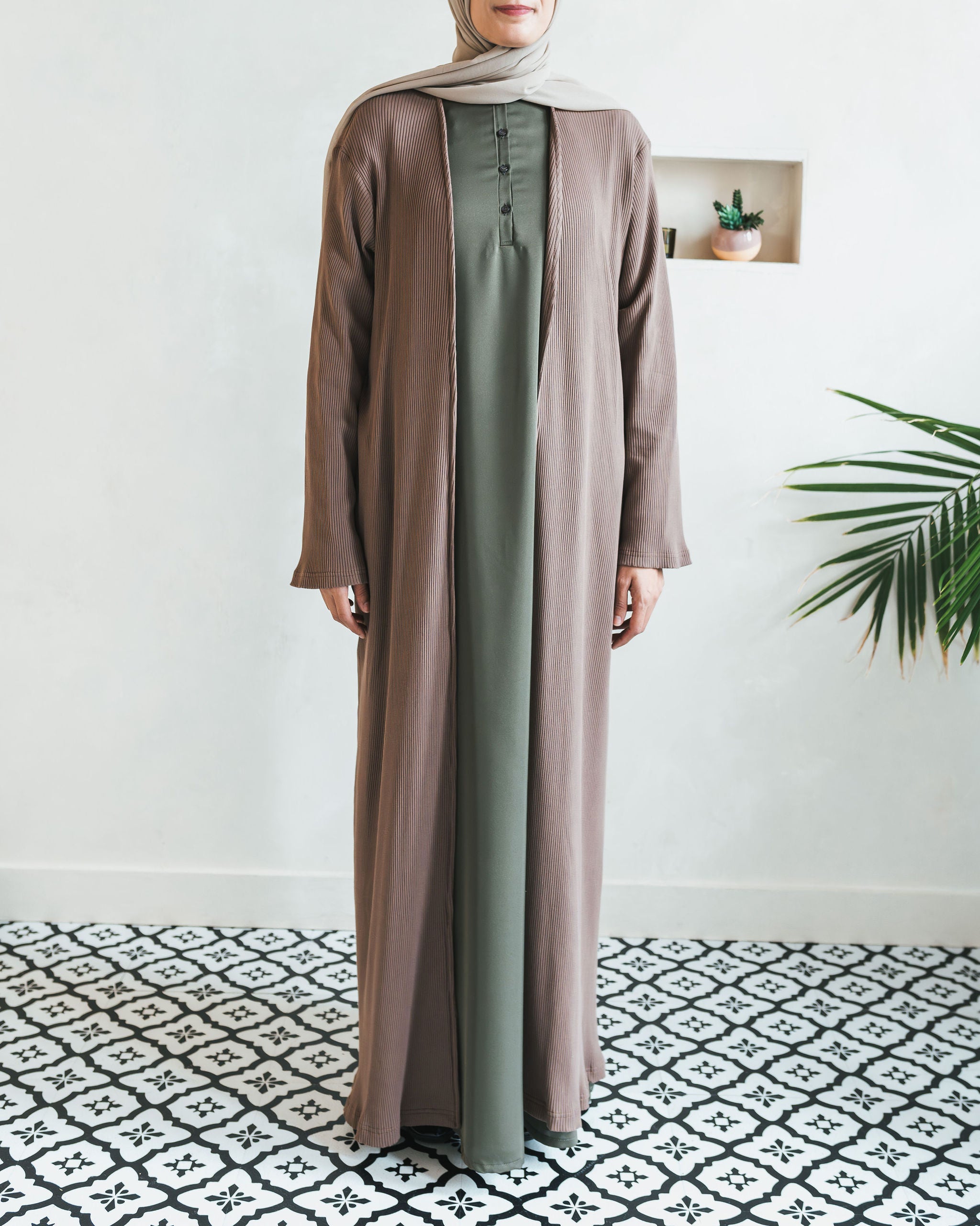 Thyme Green Essentials Abaya